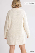 Load image into Gallery viewer, High Cowl Neck Bouclé Long Sleeve Sweater Dress
