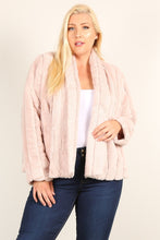 Load image into Gallery viewer, Plus Size Faux Fur Jackets With Open Front And Loose Fit
