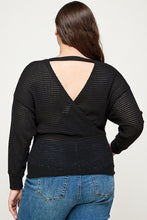 Load image into Gallery viewer, Plus Size Textured Waffle Sweater Knit Top
