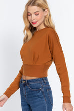 Load image into Gallery viewer, Dolman Slv Inner Fleece Terry Top
