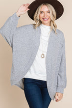 Load image into Gallery viewer, Two Tone Open Front Warm And Cozy Circle Cardigan With Side Pockets
