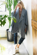 Load image into Gallery viewer, Solid Knit Oversized Trench Jacket
