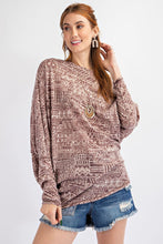 Load image into Gallery viewer, Tribal Printed Knit Top
