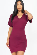 Load image into Gallery viewer, Dolman Sleeves Solid Mini Dress

