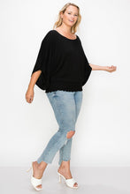 Load image into Gallery viewer, Solid Top Featuring Flattering Wide Sleeves
