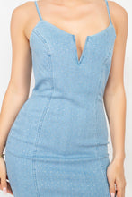 Load image into Gallery viewer, Studded Stone Cami Denim Dress
