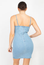 Load image into Gallery viewer, Studded Stone Cami Denim Dress

