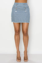 Load image into Gallery viewer, Button Frayed Denim Mini Skirt
