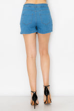 Load image into Gallery viewer, High Rise Buttoned Denim Skorts
