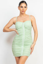 Load image into Gallery viewer, Hook &amp; Eye Ruched Cami Mini Dress
