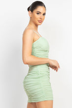 Load image into Gallery viewer, Hook &amp; Eye Ruched Cami Mini Dress
