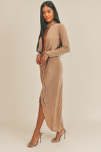 Load image into Gallery viewer, Pecan Brown Open Front Dress
