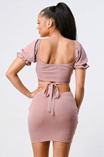 Load image into Gallery viewer, Lux Side Cutout W/ Back Tie Detail Bodycon Dress
