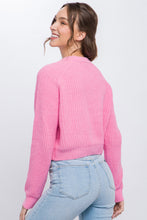 Load image into Gallery viewer, Knit Pullover Sweater With Cold Shoulder Detail
