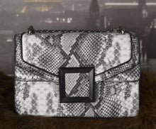 Load image into Gallery viewer, GREY Women&#39;s Fashion Snakeskin Crossbody Bag Convertible Shoulder Bag with Chain Strap

