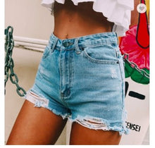 Cargar imagen en el visor de la galería, Summer fashion jean shorts for ladies vacation style beach pants ( SIZE S- XXL)
