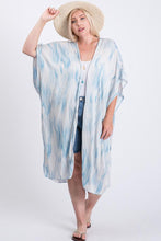 Load image into Gallery viewer, Zebra Print Short Sleeve Maxi Kimono
